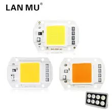 LAN MU LED COB Lamp Chip 50W 40W 30W 20W 10W Grow Light Bulb 220V 110V No need driver Smart IC For DIY LED Floodlight Spotlight