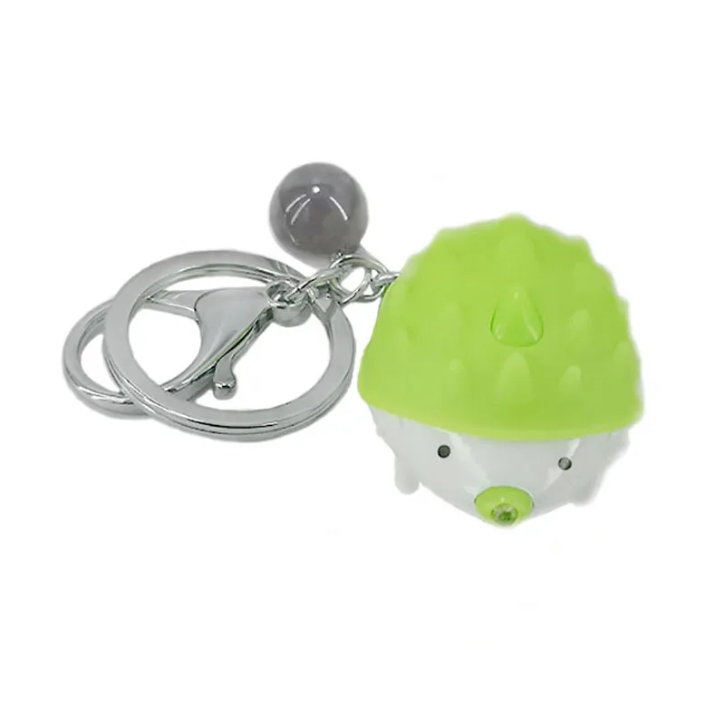 

Hedgehog LED emitting sound key chain decoration car key alloy buckle lady bag acrylic hedgehog pendant