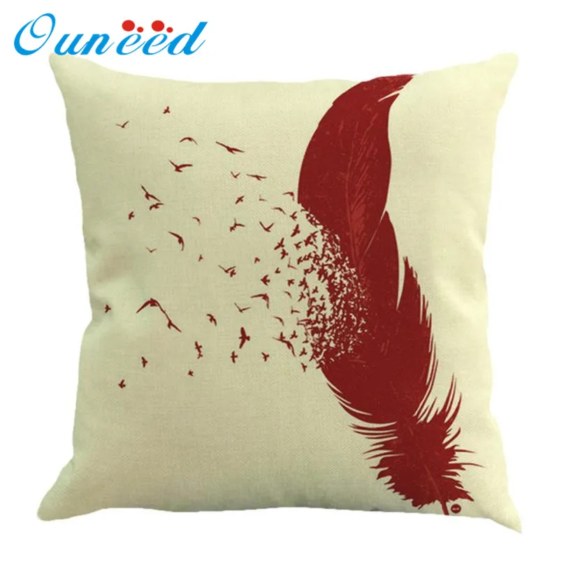 Homey Design Comfortable Feather Bed Pillow Case Linen Square