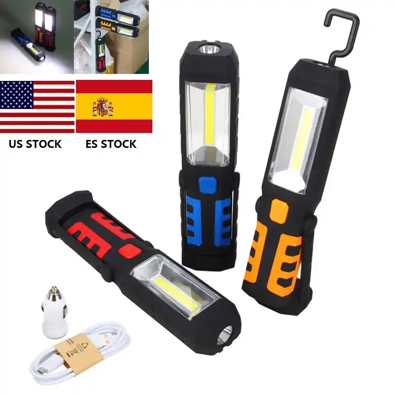 Emergency Use Workshop COB LED Inspection Lamp Torch Magnetic Work Light Portable Mini Flashlight with Magnetic Base and Hook for Home WOMAO USB Rechargeable Work Light Emergency Use Workshop COB LED Inspection Lamp Torch Magnetic Work Light Portable Mini Flashlight with Magnetic Base and Hook for Home WOMAO USB Rechargeable Work Light