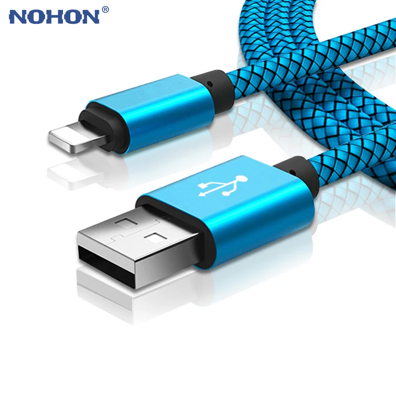 

20cm 1m 2m 3m Data USB Fast Charger Cable For iPhone Xs Max XR X 10 8 7 6 s 6s Plus 5 5s SE iPad Nylon Charging Origin Long Cord