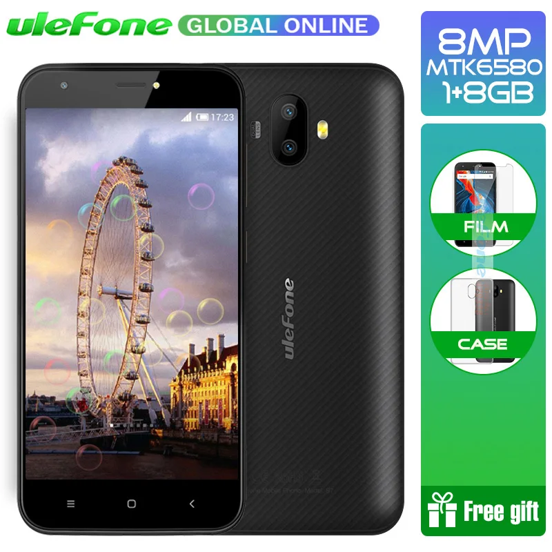 

Ulefone S7 5.0 inch HD 3G WCDMA Smartphone Dual rear camera MTK6580 Quad Core Three Slots 8GB ROM Android 7.0 Mobile phone