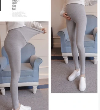 grey no fleece Зимние теплые флисовые Леггинсы для беременных женщин; Одежда для беременных женщин; сезон весна-осень; брюки; одежда - Цвет: grey no fleece