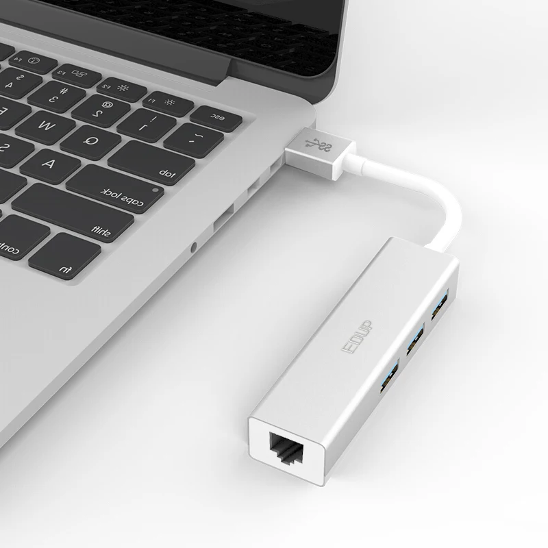 EDUP USB адаптер Gigabit Ethernet 10/100/1000 Мбит/с usb-хаб 3,0 Lan проводной сетевой карты Rj45 Порты и разъёмы USB разветвитель Win/Mac для компьютера