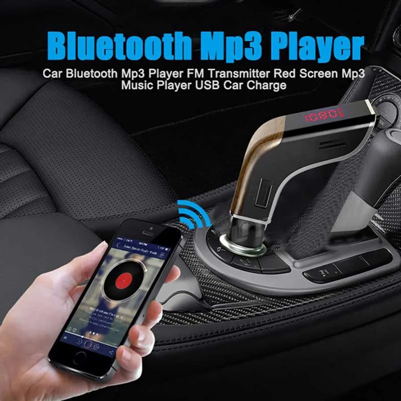 VicTsing Car Bluetooth Mp3 Player FM Transmitter Red Screen Mp3 Music Player USB Car Charger 5V 3.1A 1A Bluetooth Mp3 Player Kit (20)