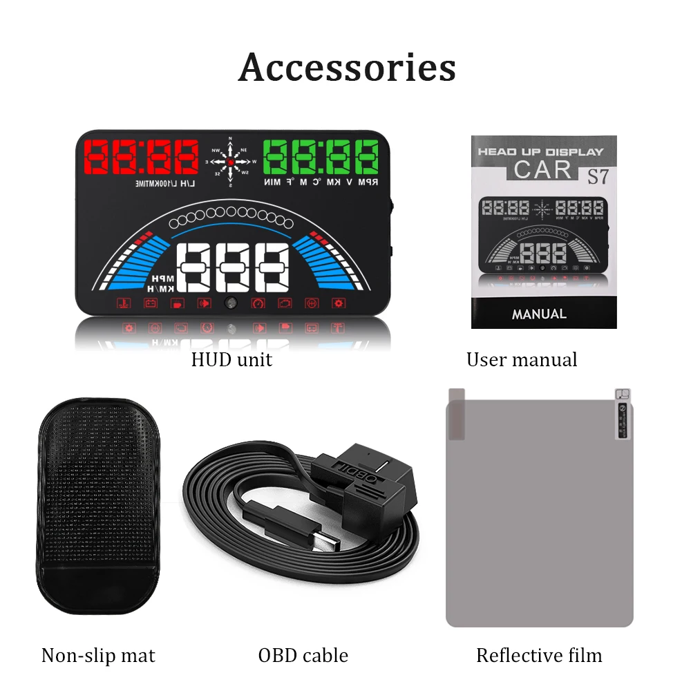 5 8 дюйма gps/OBD2 HUD Автомобиль Дисплей проектор на лобовое стекло gps Скорость ometer