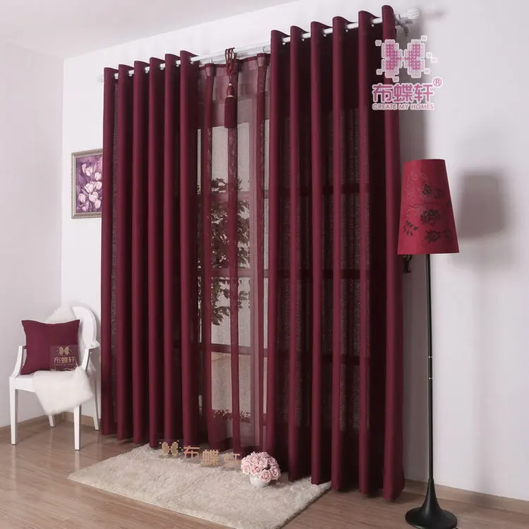 Aliexpress.com : Buy New Arrival Solid Color Curtains For Living ... - Aliexpress.com : Buy New Arrival Solid Color Curtains For Living Room Plain  Curtains+Voile 9 Colors Grey/Burgundy/Yellow/Violet/White Shade/Drapery  from ...