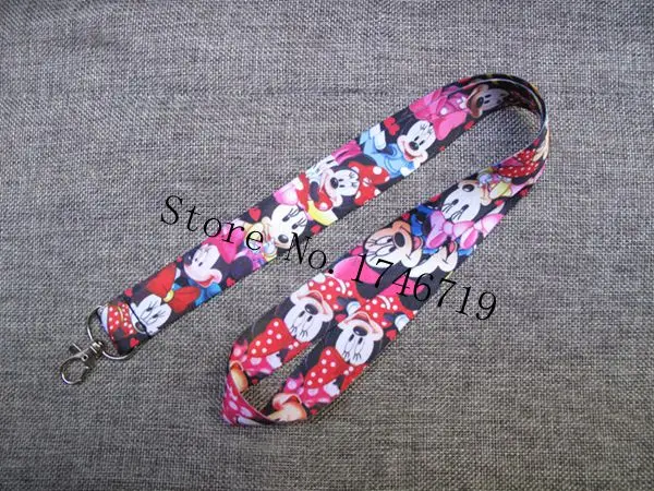 

Retail 1 pcs cartoon minnie Straps Lanyard ID Badge Holders Mobile Neck Keychains For Party Gift nl-88