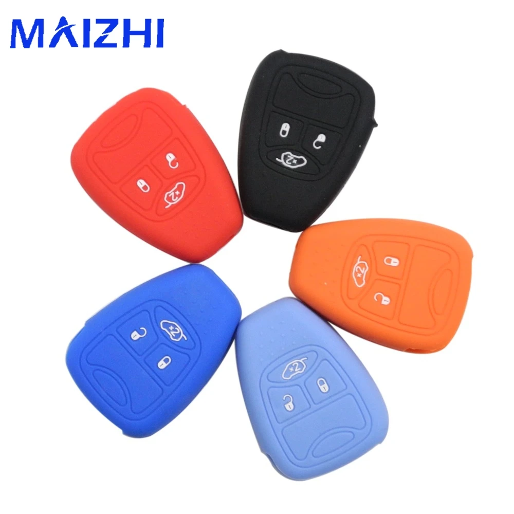 

Jingyuqin 50pc for Dodge JCUV Dart Journey Jeep Wrangler Grand Cherokee Compass Longitude Patriot Chrysler300c Silicone Key Case