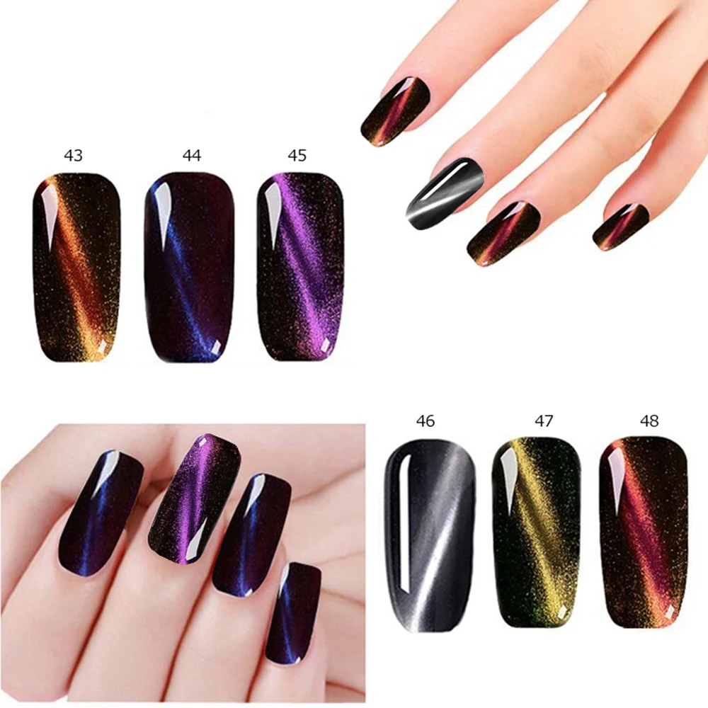 

6 Colors Chivenido 3D Chameleon Cat Eye Nail Gel Polish For Finger Extension Art Manicure UV LED Nail Gel Resin Extension Gel