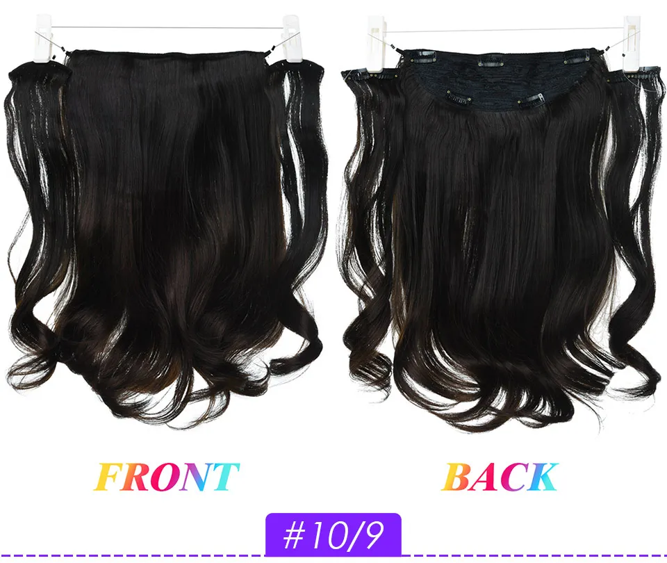 DinDong синтетические волосы для наращивания в виде рыбьей линии на 9 клипсах для наращивания волос 18 дюймов натуральные волнистые волосы из высокотемпературного волокна