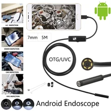 High Quality 7mm Len 5M Android OTG USB Endoscope Camera Flexible Snake USB Pipe Inspection Android Phone USB Borescope Camera