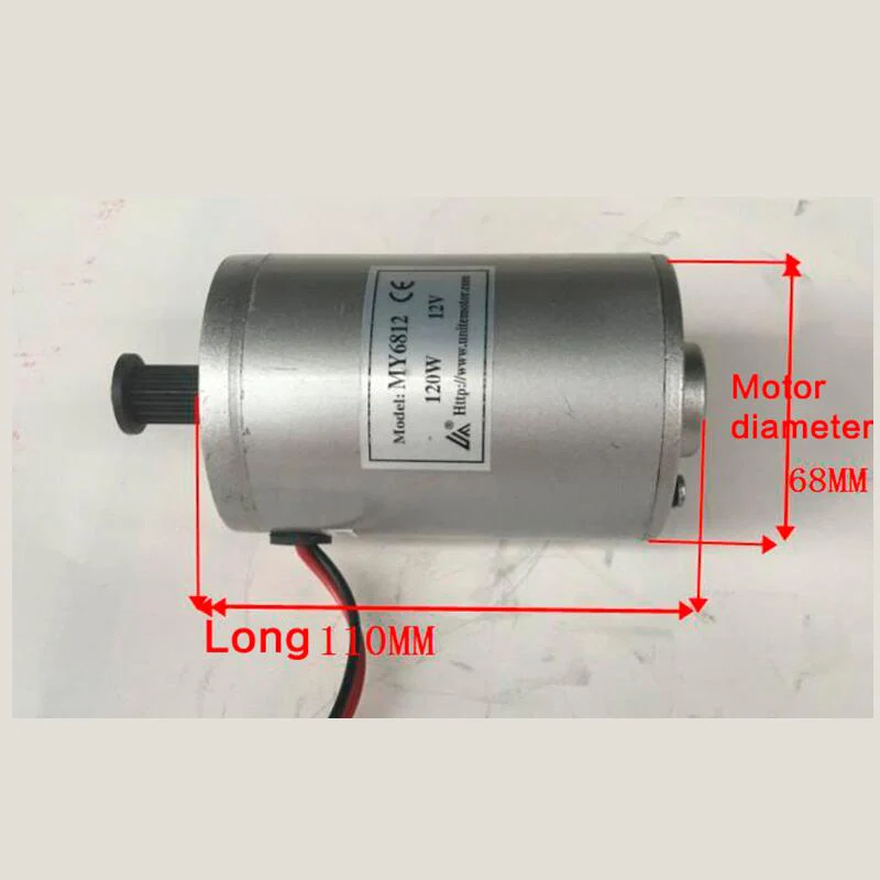 Perfect Sidofo E-Scooter Brushed Motor Unite  My6812  Electric Kit For Electric Bike 120W 12V Electric Motors  Ebike Sets Gear Pulley 3