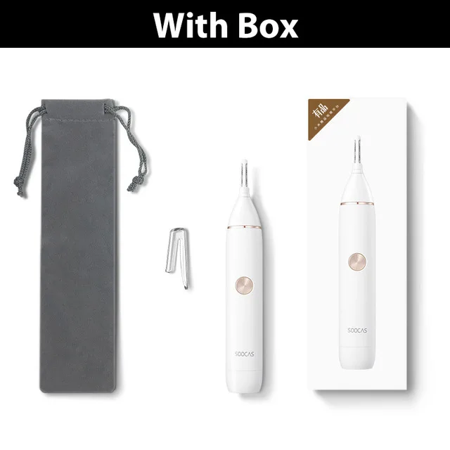 Xiaomi Mi, Soocas, триммер для волос в носу, IPX5, водонепроницаемый, для мытья тела, машинка для стрижки бровей, беспроводная, носовой очиститель для мужчин, wo men - Цвет: with box