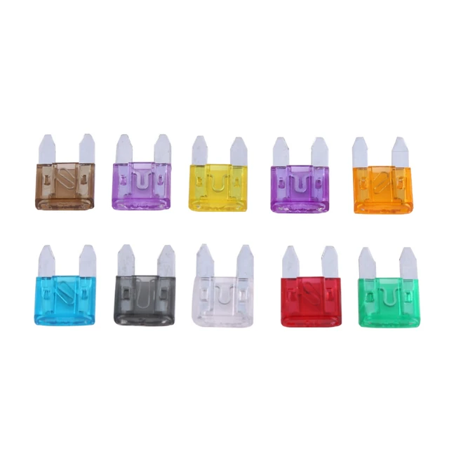 100pcs Assortiment Automobile Mini Blade Fuses Set 2A-35A Assortiment Kit  de fusibles