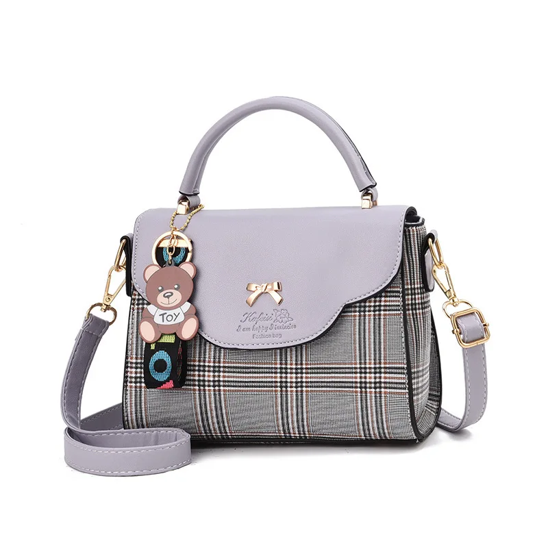 

Luxury Handbags Women Bags Designer Female Hasp Messenger Bag Plaid Flap Thread Small Bow Shoulder Bag for Women 2019 Sac A Main