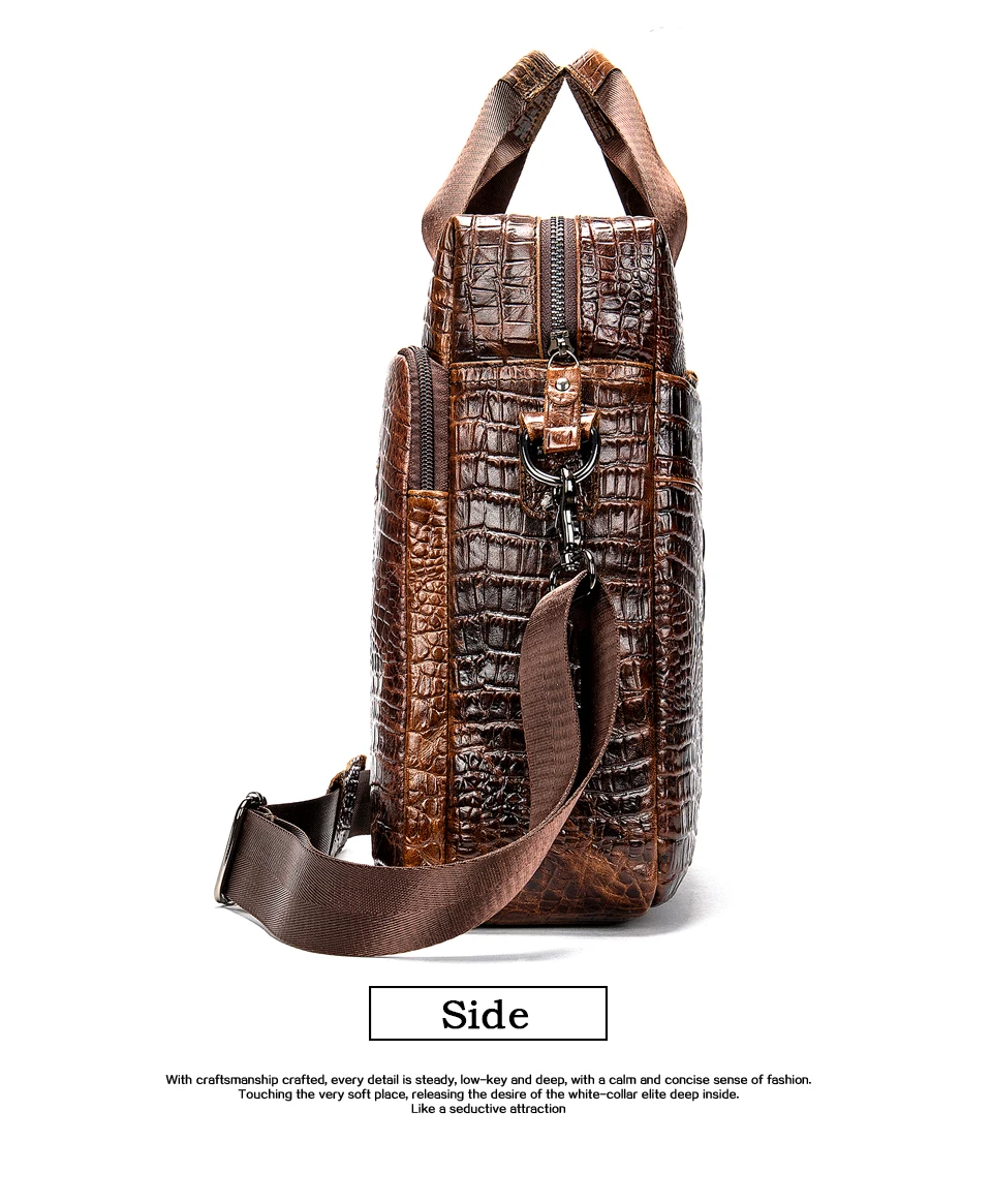 Men 's Briefcase Bag Man Genuine Leather Laptop bags for Men Business Messenger Shoulder Handbags for 14 inches Computer Bag 14