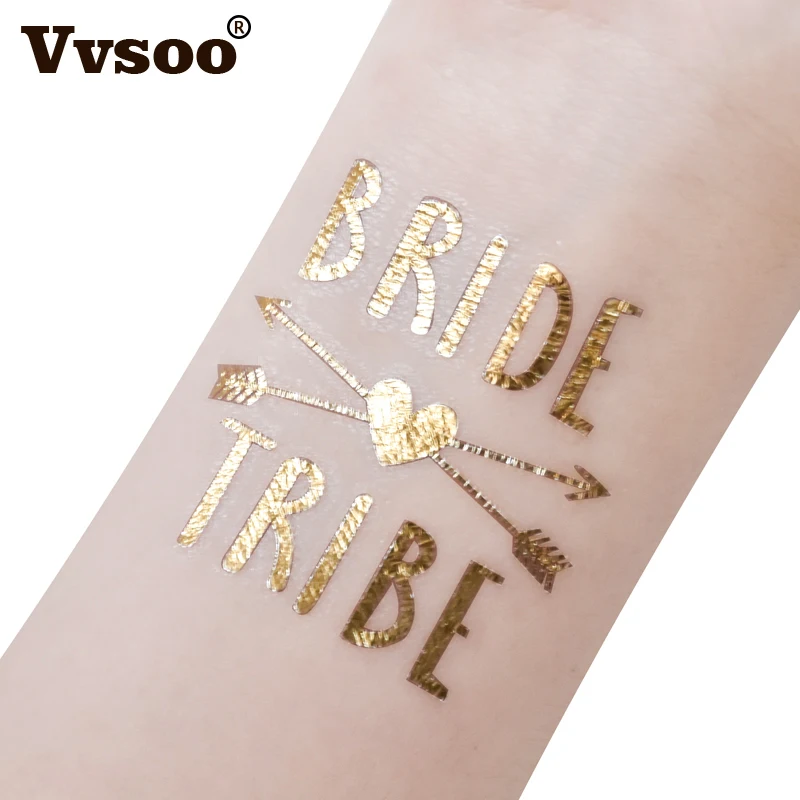 Временная тату наклейка Vvsoo 12 шт./компл.|bride to be|bride be partybride gold |