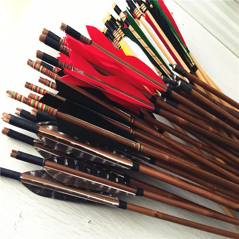 Customized bamboo arrows 6pk/12pcs/24pcs/48PCS/100PCS length can cut