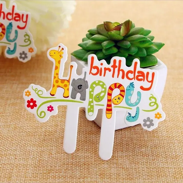 50 шт. украшения для торта животные на день рождения письмо принадлежности для праздника и торта пачка торт День рождения украшения дети