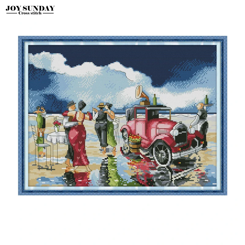 

Joy Sunday Cross Stitch Set for Embroidery Stitch 14ct 11ct Aida Canvas Embroidery DMC Kit DIY Needlework Count Printed Patterns