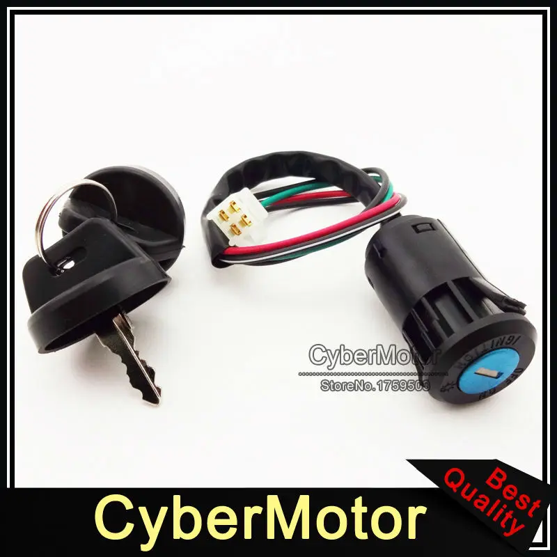 

4 Pin Wire On Off Start Stop Kill Ignition Key Switch For 50cc 70cc 90cc 110cc 125cc Engine Chinese 4 Wheeler Quad ATV Go Kart