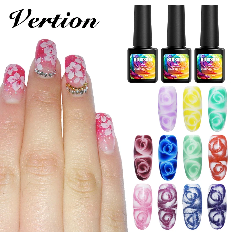 Verntion Blossom Nail Gel Polish Blooming Color UV Nail DIY Magic Gel