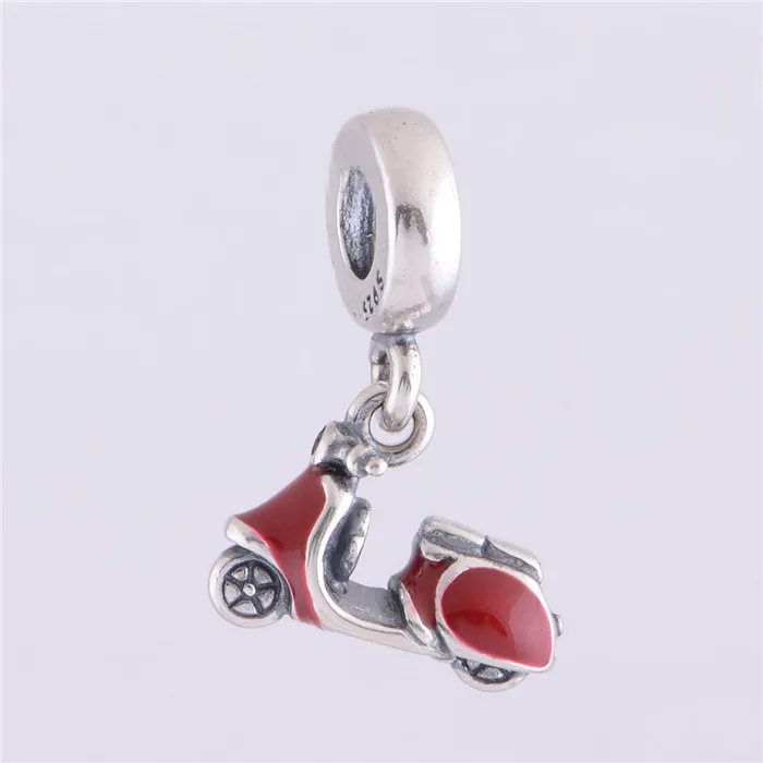 sterling silver scooter pendant 925