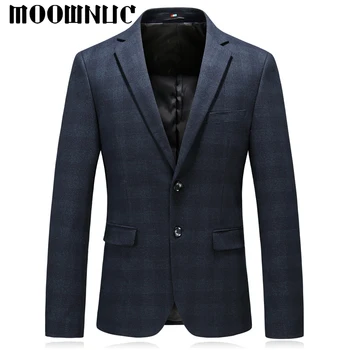 

Masculino Formal Fashion Lattice Green Male Jacket Wedding Dress Suit Gentleman Autumn Groomsman Smart Casual Coat Brand Leisure