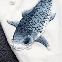 Buy Embroidery Red Carp Without Adhesive Patch Clothing Design Custom Decorative Accessories Hand Sewing Golden Fish Patch Online - Image 4