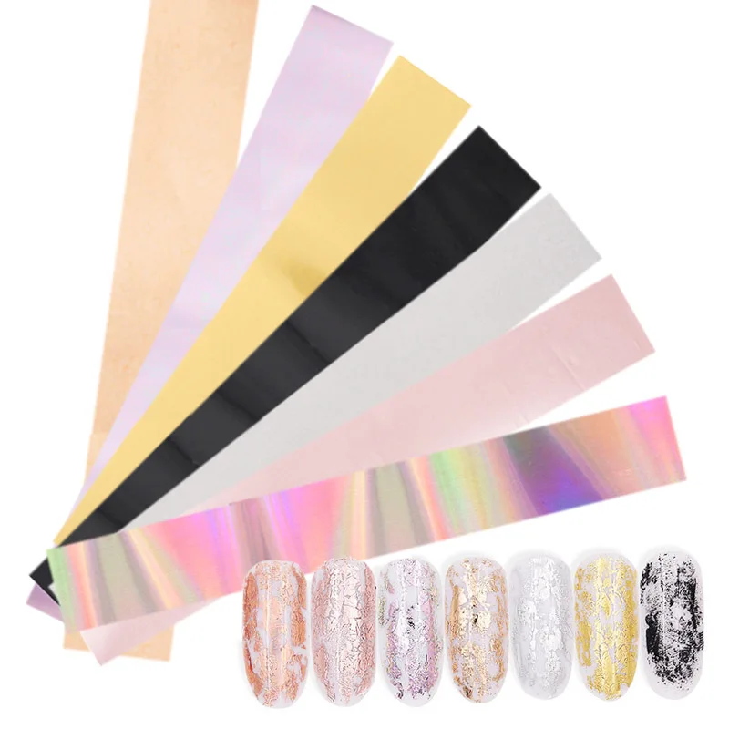 

7PC Mix Color Nail Foil Beauty Foil For Nail Polish Set Nails Wraps Mixing Color Transfer Foil for Nail Design Polish Care DIY