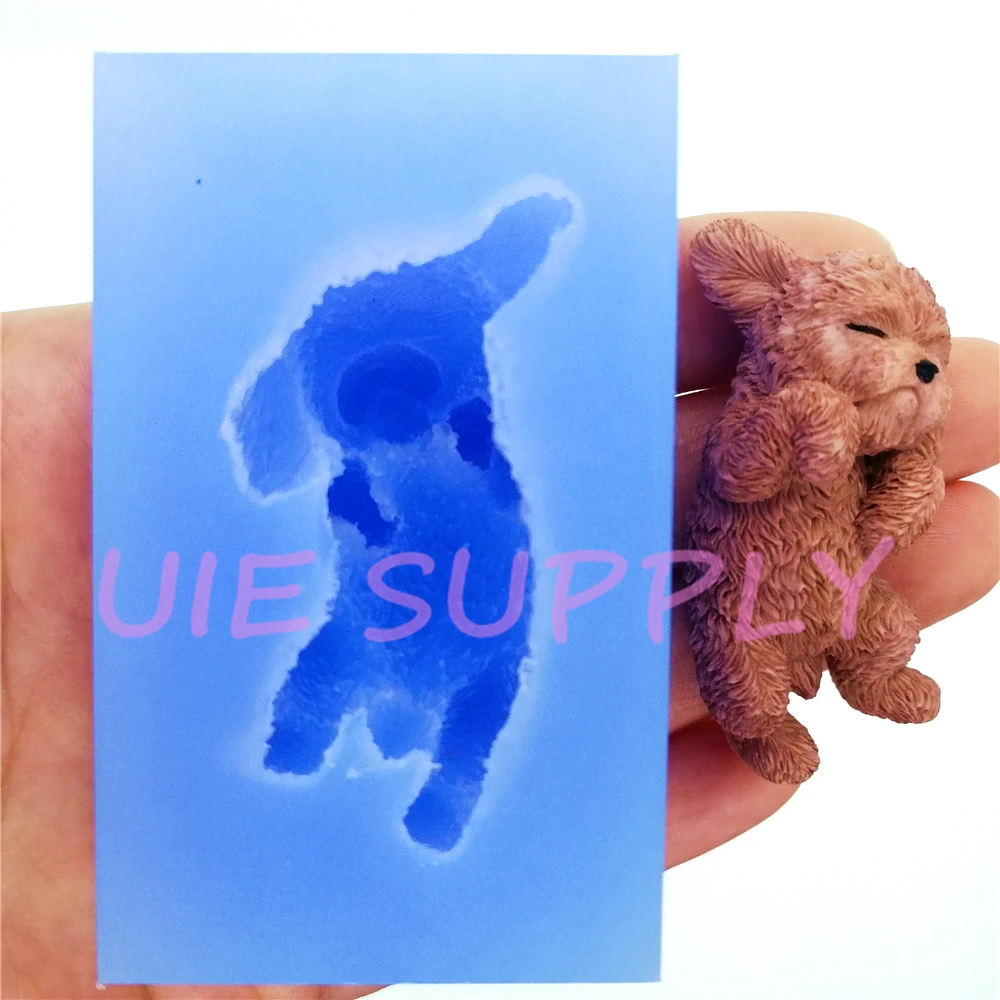 DYL804U 3D Спящая собака силиконовая форма Kawaii помадка украшение торта конфеты