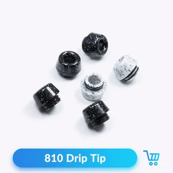 

Quartz Banger 1pc 810 Resin Drip Tip Black For V8 RDTA RBA Tank Vaporizer Atomizer Vape Mouthpiece E Cigarettes Accessories
