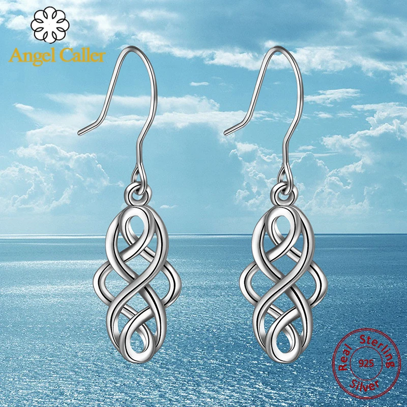 Серебряные серьги Angel Caller S925 из стерлингового серебра полированные удача