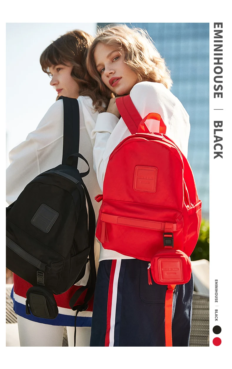 EMINI HOUSE, женский рюкзак с маленькой сумочкой, водонепроницаемый нейлоновый рюкзак, женская сумка через плечо, рюкзаки для девочек-подростков, школьная сумка