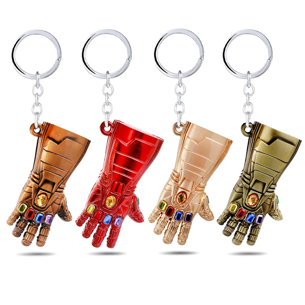 

Avengers 4 Endgame Iron Man Infinity Gauntlet Glove Design Alloy Key Chains Keychain Keyring Action Figure Cosplay Toy