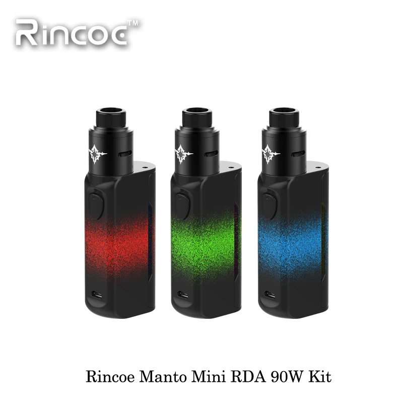 Электронная сигарета Rincoe Manto Mini 90 Вт RDA комплект Vape одиночный аккумулятор 18650 маленький размер полный аккумулятор выход PC материал Ecig комплект