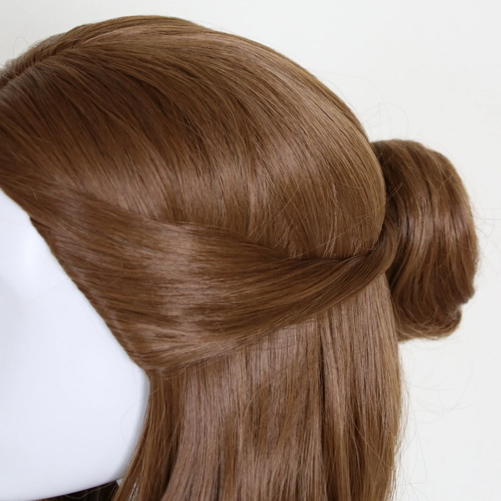 Beauty and the Beast Princess Bella wig Cosplay Costume Women Long Wavy Brown Synthetic Hair Halloween Party Role Play wigs