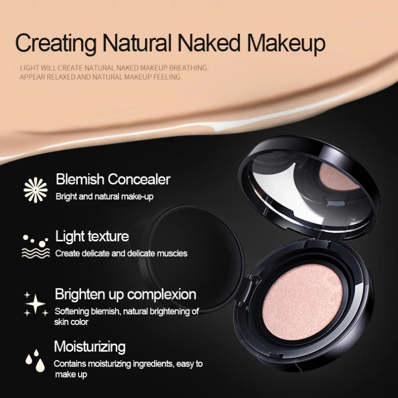 2019 Long Lasting Moisturizing Air Cushion BB Cream Concealer Whitening Face Foundation Powder Natural Nude Cosmetic Makeup