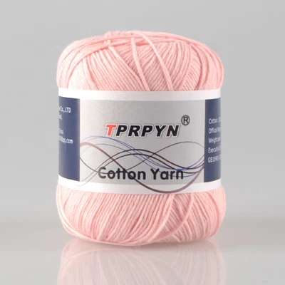 TPRPYN 1 шт. = 50 г хлопчатобумажная пряжа Чистая Детская вязаная Экологически чистая пряжа для вязания крючком, не скатывается - Цвет: 020 meat pink