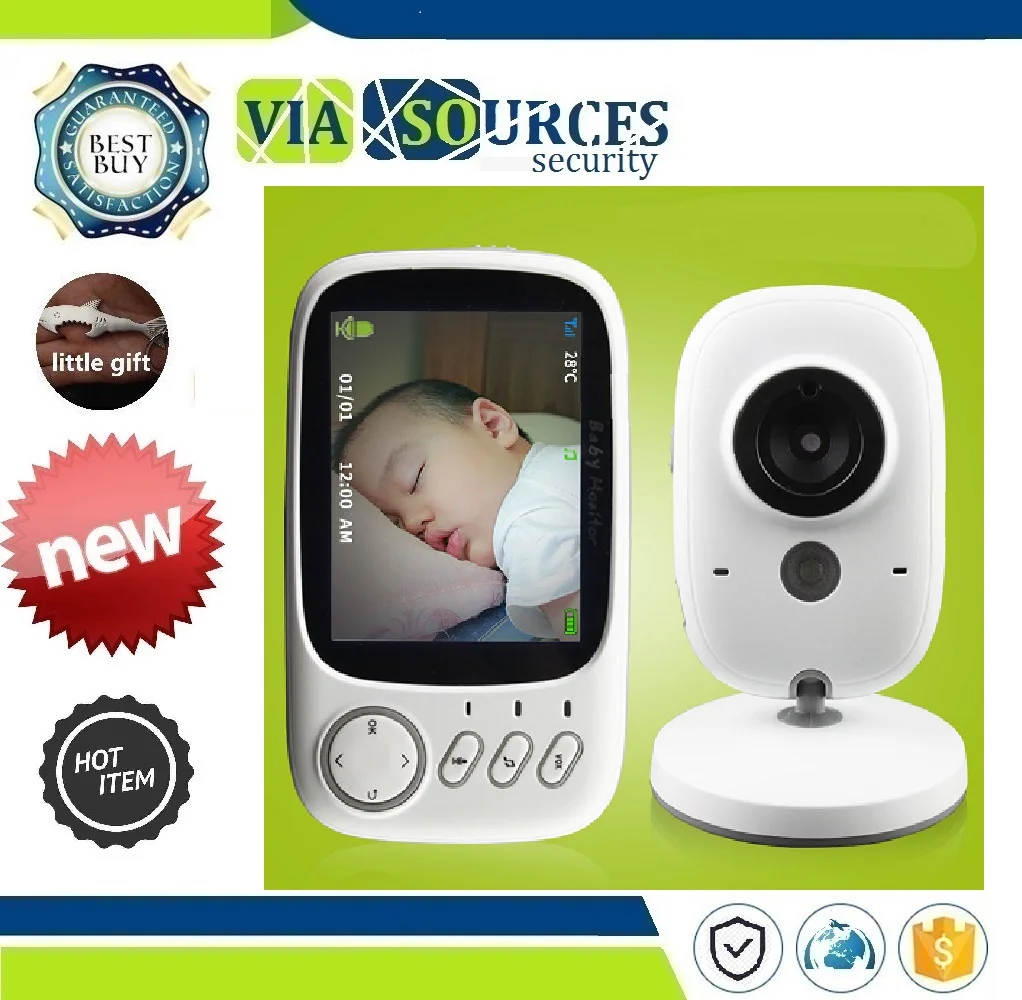 

High Resolution Baby Nanny Security Camera Night Vision Temperature Monitoring 3.2 inch Wireless Video Color Baby Monitor