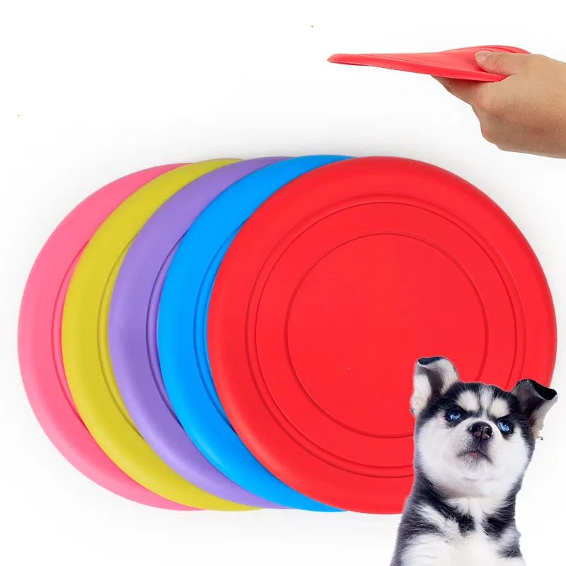 

Pets Dogs Silicone Outdoor Training Puppy Flying Discs Frisby Dog Fetch Toy Pet Dog Flying Disc Tooth Resistant Training Toy