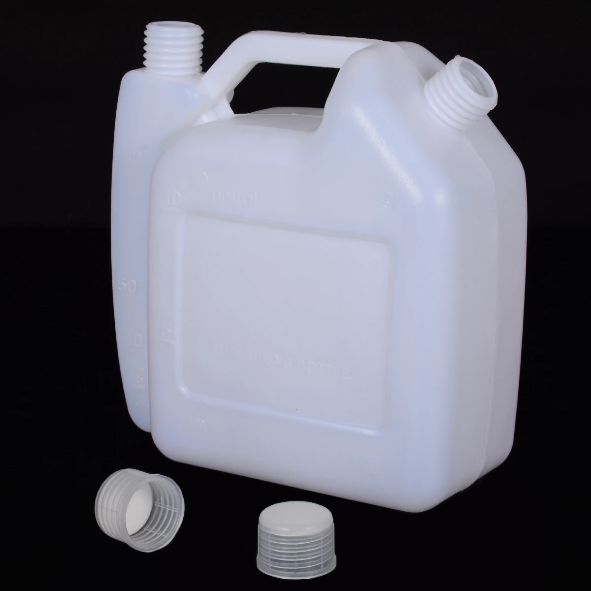 1pcs White 1.5L Litre 2-Stroke Petrol Fuel Oil Mixing Bottle Tank For Trimmer Chainsaw 1:25 Tools Parts