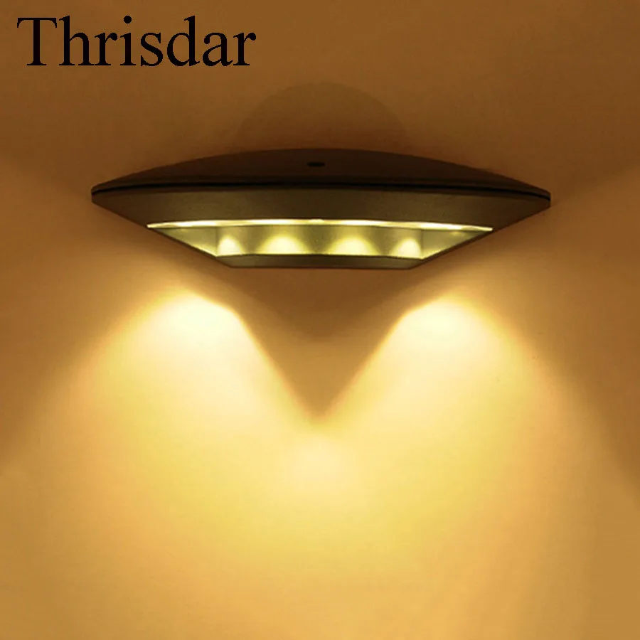 

Thrisdar 12W Garden Porch Light LED Outdoor Waterproof Wall Sconce Light Aluminum IP65 wall Mounted Courtyard Fence Villa Light