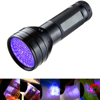 

High quality UV Light 51LED 21LED UV Light 395-400nm LED Ultraviolet Flashlight Torch Safety Stains Bed Bug UV Detection Lamp