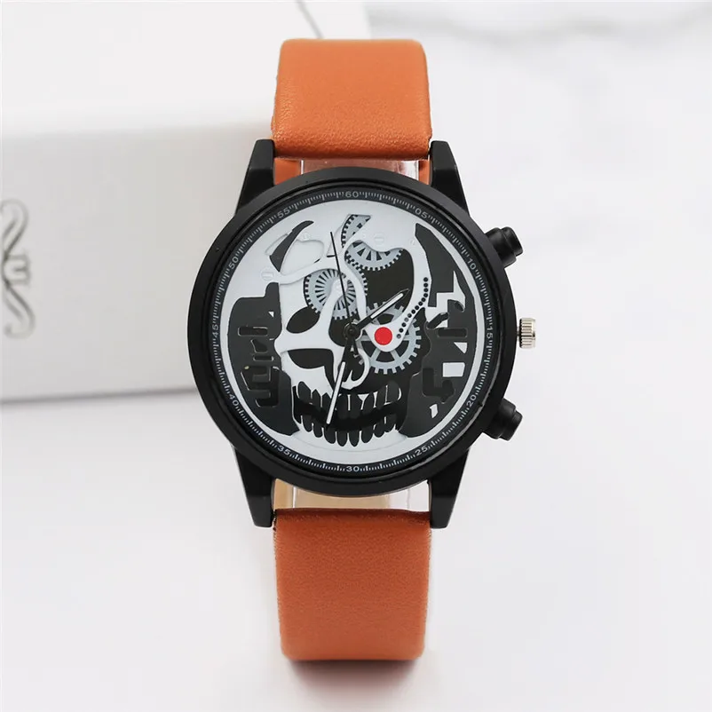 Luxury Fashion Men Watches Classic Stainless Steel Quartz Analog Watch Leather Quartz Wrist Watch Casual Wristwatch clock M24 (4)