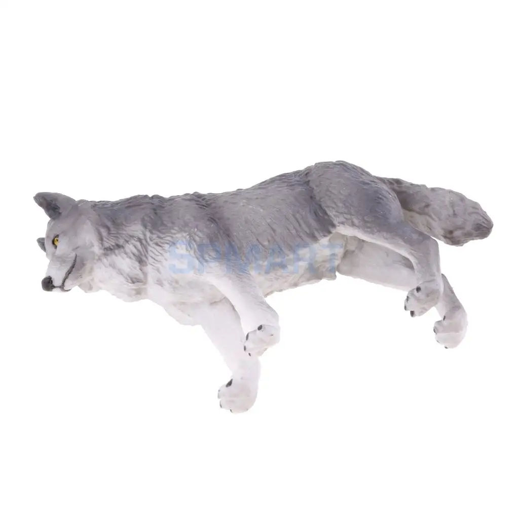 2 Pieces Realistic Wolf Animal Model Figurine Action Figures Kid Playset Educational Toy