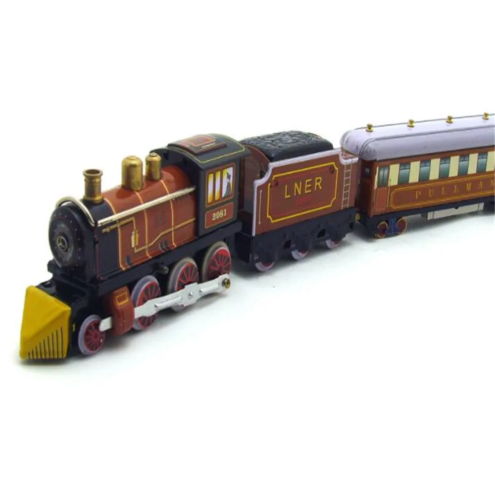 

Vintage Retro Collection trains Tin toys Classic Clockwork Wind Up Transport vehicle Tin Toy For Adult Kids Collectible Gift
