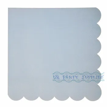 

40pcs Pastel Blue Paper Napkin Blue Parties Tableware Dinner Serviette First Birthday Baby Shower Retirement Party Supplis