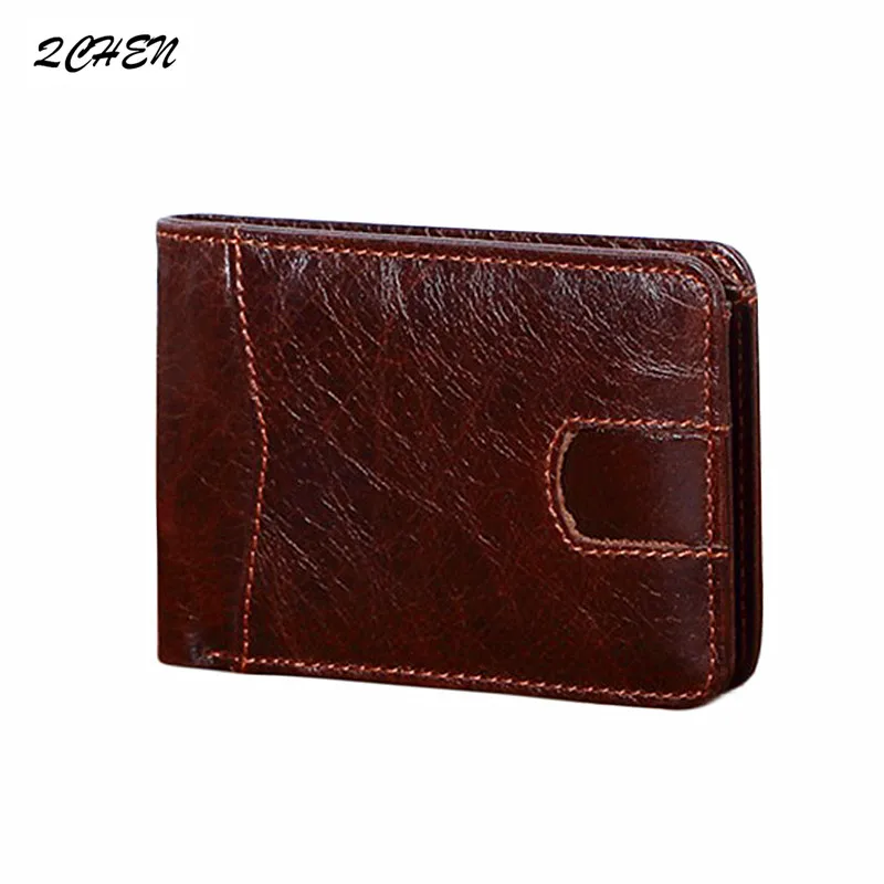 Leather men's wallet retro casual men's short section leather wallet oil wax skin US gold clip card package purse Cross 342 Leather men's wallet retro casual men's short section leather wallet oil wax skin US gold clip card package purse Cross 342